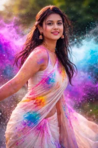 Happy Holi Girls Ai Photo Editing Prompts